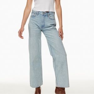 Aritzia HR Farrah wide leg denim
